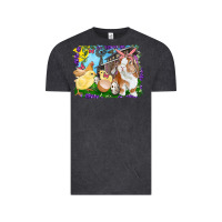 Vintage Black easter farm chicks and bunny Vintage Tee - RanaPortraitStore