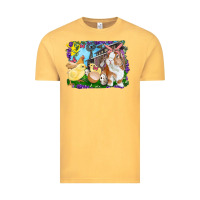 Vintage Mustard easter farm chicks and bunny Vintage Tee - RanaPortraitStore