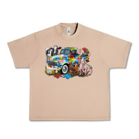 Burro Autism truck with farm animals Urban Heavy Tee - CowGirlArtShop
