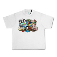 Lunar Rock Autism truck with farm animals Urban Heavy Tee - CowGirlArtShop