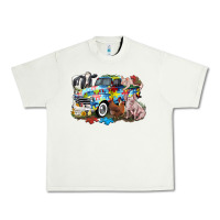 Pistachio Autism truck with farm animals Urban Heavy Tee - CowGirlArtShop
