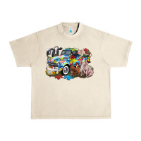Sandshell Autism truck with farm animals Urban Heavy Tee - CowGirlArtShop