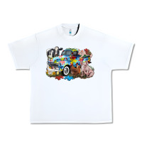White Autism truck with farm animals Urban Heavy Tee - CowGirlArtShop