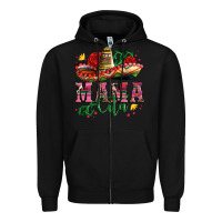 Black mama cita with sombrero hat and roses Zipper Hoodie - Artiststas