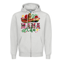 Dove Grey mama cita with sombrero hat and roses Zipper Hoodie - Artiststas