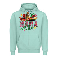 Seafoam mama cita with sombrero hat and roses Zipper Hoodie - Artiststas