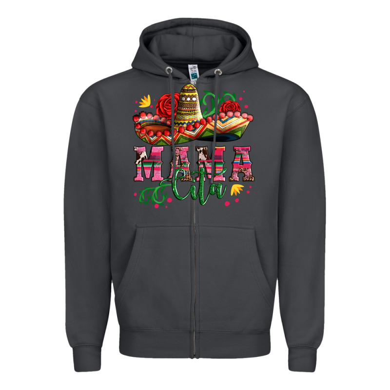 Mama Cita With Sombrero Hat And Roses Zipper Hoodie by Artiststas | Teevron