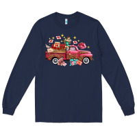 Navy Western Valentines Day Truck Photography Love Side Long Sleeve Tee - FaDigitalArtStudio