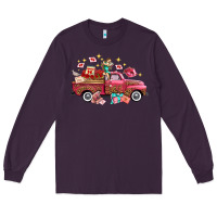 Plum Western Valentines Day Truck Photography Love Side Long Sleeve Tee - FaDigitalArtStudio