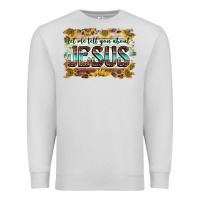 Dove Grey let me tell you about jesus Premium Sweatshirt - BarkalooDesign
