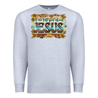 Heather Grey let me tell you about jesus Premium Sweatshirt - BarkalooDesign