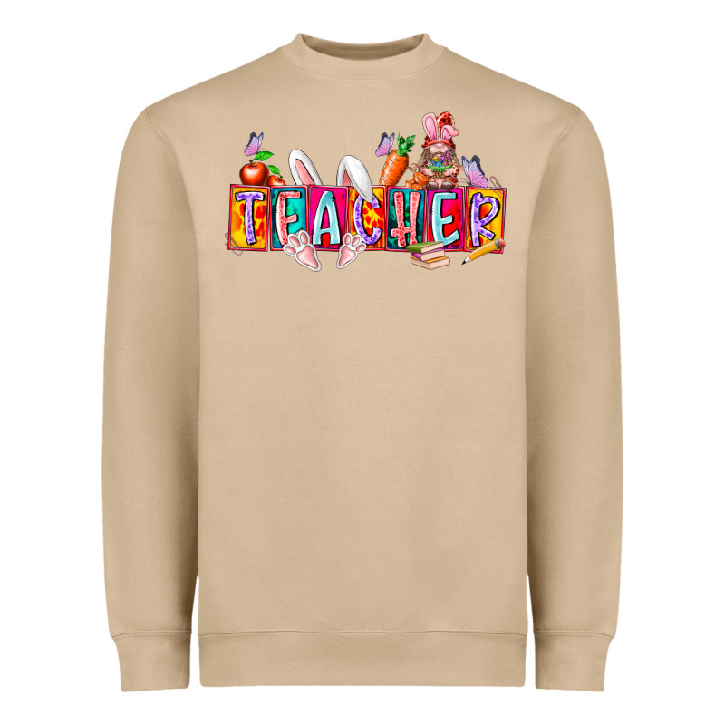 Teacher Easrter Day Heavyweight Sweatshirt by RacoonDesign | Teevron