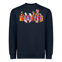 Navy teacher easrter day Heavyweight Sweatshirt - RacoonDesign