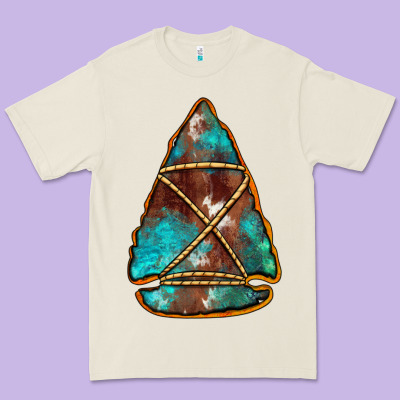 Turquoise Cowhide Arrowhead Premium Tee Designed By Jasminsmagicworld