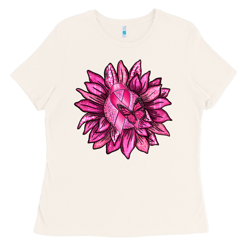 Breast Cancer Sunflower Ladies Tee by texasbilliewilder | Teevron