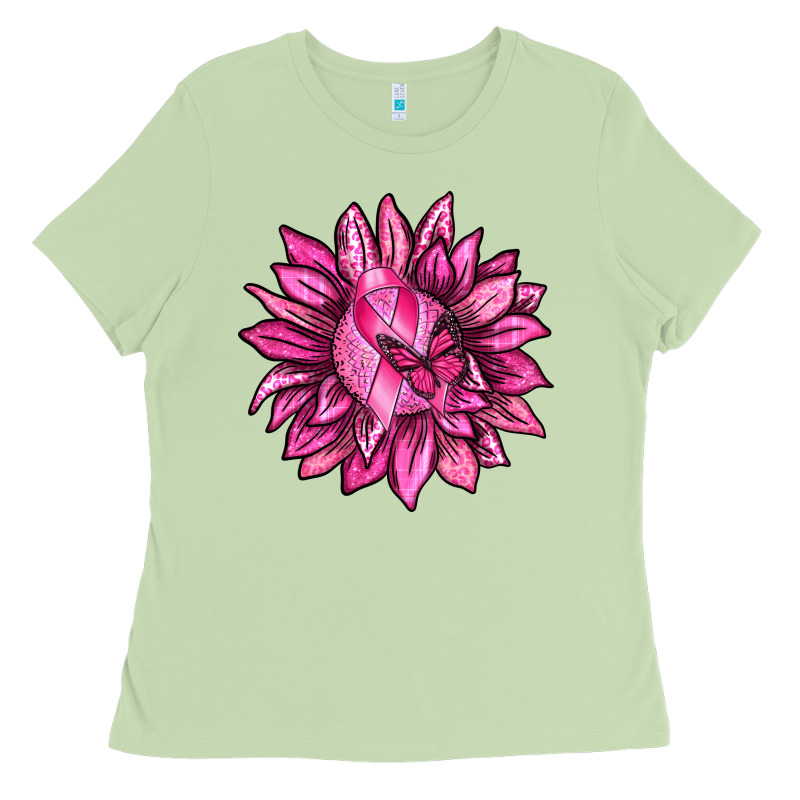Breast Cancer Sunflower Ladies Tee by texasbilliewilder | Teevron
