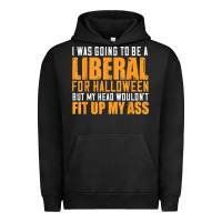 Pigment Black i was going to be a liberal for halloween but my head Urban Hoodie - longCreatives
