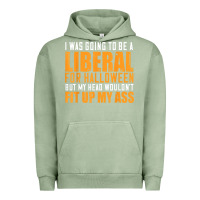 Pigment Oil Green i was going to be a liberal for halloween but my head Urban Hoodie - longCreatives