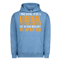 Pigment Pebble Blue i was going to be a liberal for halloween but my head Urban Hoodie - longCreatives