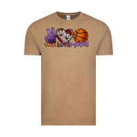 Vintage Coffee peace love basketball Vintage Tee - HowdyJamesFarm