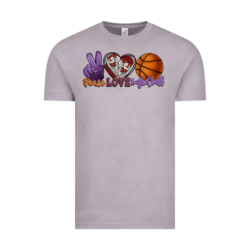 Peace Love Basketball Vintage Tee by HowdyJamesFarm | Teevron