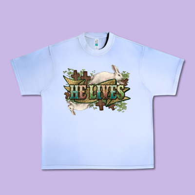 He Lives Easter Day Urban Heavy Tee Designed By Howdyjamesfarm