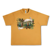 Peanut Butter He lives Easter Day Urban Heavy Tee - HowdyJamesFarm