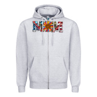 Heather Grey mom with sunflower Zipper Hoodie - Artiststas