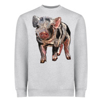 Heather Grey Baby Spotted Pig Heavyweight Sweatshirt - LillyAllenDesigns