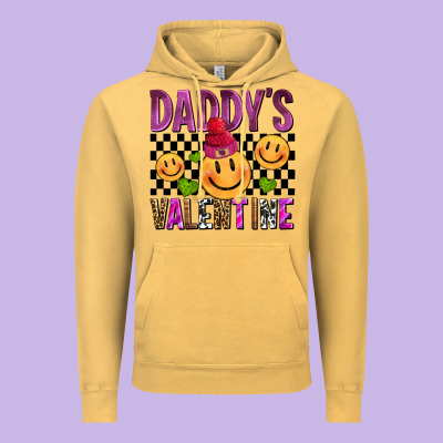 Daddys Valentine Olivia Vintage Hoodie Designed By Oliviacreatesart