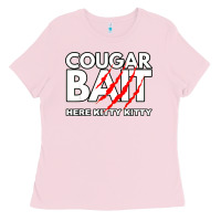Bubblegum Pink cougar bait funny halloween costume older woman younger man Ladies Tee - longCreatives