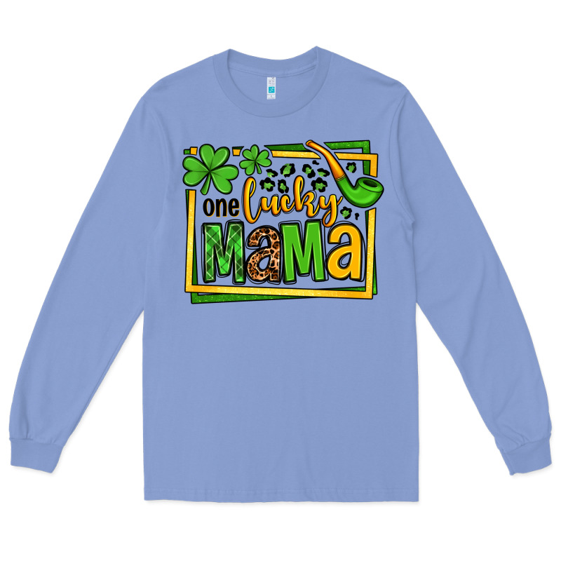 One Lucky Mama St. Patrick's Long Sleeve Tee by OliviaCreatesArt | Teevron
