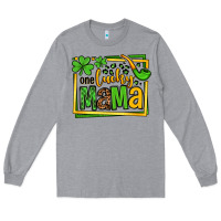 Heather Grey One lucky mama St. Patrick's Long Sleeve Tee - OliviaCreatesArt