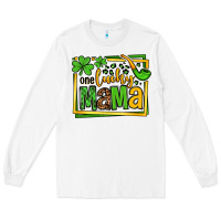 White One lucky mama St. Patrick's Long Sleeve Tee - OliviaCreatesArt