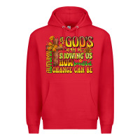 Red Autumn Is God's way Of Showing Us How Beautiful Ch Premium Hoodie - CowhideDigitalArt