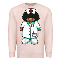 Pale Pink african nurse gnome afro hair Premium Sweatshirt - BarkalooDesign