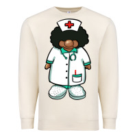 Sandshell african nurse gnome afro hair Premium Sweatshirt - BarkalooDesign