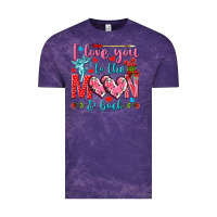 Cloud Purple I love you to the moon and back Valentine's Day Vintage Tee - HowdyJamesFarm