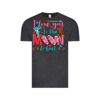 Vintage Black I love you to the moon and back Valentine's Day Vintage Tee - HowdyJamesFarm