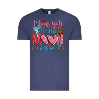 Vintage Denim I love you to the moon and back Valentine's Day Vintage Tee - HowdyJamesFarm