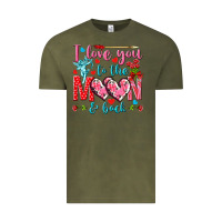 Vintage Olive I love you to the moon and back Valentine's Day Vintage Tee - HowdyJamesFarm