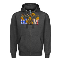 Charcoal Heather military mom with soldier boots Zipper Hoodie - Artiststas