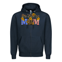 Navy military mom with soldier boots Zipper Hoodie - Artiststas