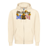 Sandshell military mom with soldier boots Zipper Hoodie - Artiststas