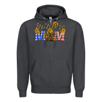 Smoke military mom with soldier boots Zipper Hoodie - Artiststas