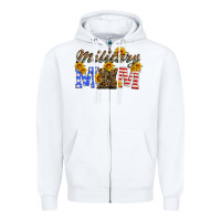 White military mom with soldier boots Zipper Hoodie - Artiststas