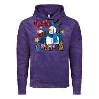 Cloud Purple hello winter Vintage Hoodie - OliviaCreatesArt