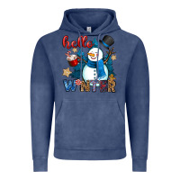 Vintage Denim hello winter Vintage Hoodie - OliviaCreatesArt