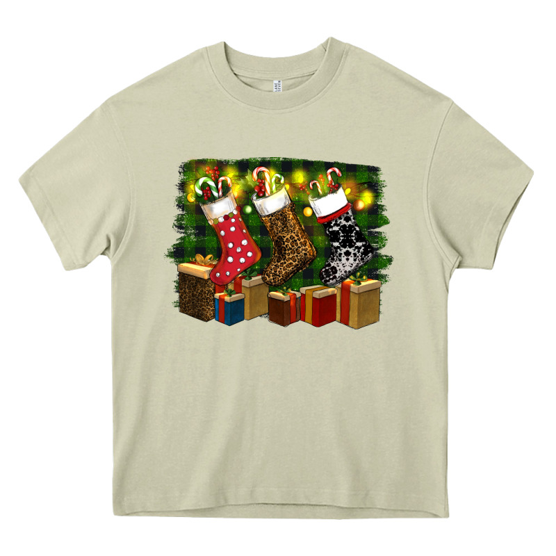 Christmas Santa Socks Heavy Core Tee by RanaPortraitStore | Teevron