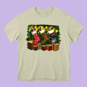 Christmas Santa Socks Heavy Core Tee Designed By Ranaportraitstore